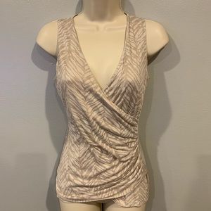 Ann Taylor wrap style top in bone color